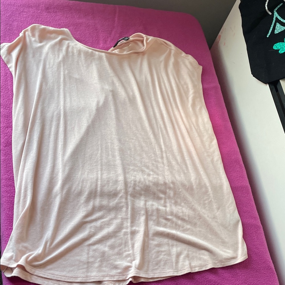 Simply Vera Vera Wang Light Pink Short Sleeve Top